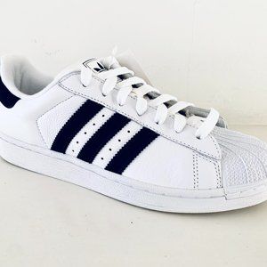 adidas superstar white/navy size 7.5